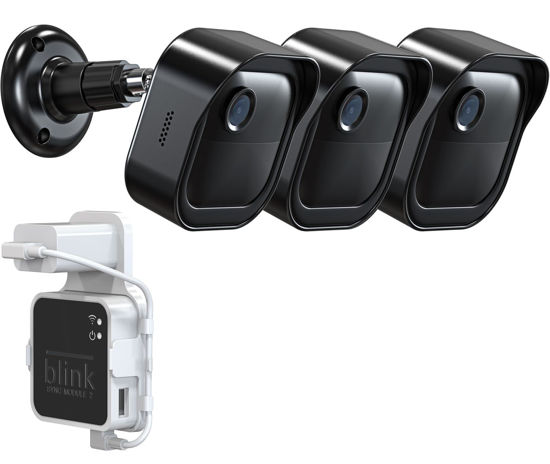 Picture of All-New Blink Outdoor 4 Camera Wall Mount, Weatherproof Protective Housing and 360° Adjustable Mount with Blink Sync Module 2 Mount for 4th 3rd Gen - Blink Camera Not Included (3 Pack, Black)