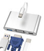 Picture of USB C to VGA USB-A Type-C Adapter(3in1) TV Splitter Digital AV Converter Charger Connector Cord Thunderbolt OTG Cable Projector Monitor Sync Screen Mouse MacBook Apple IPhone15 Pro Max Plus ipad Pro