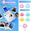 Picture of HIYQIN Close-Up Colorful Lens Filter Compatible with Fuji Instax Mini 12 Instant Film Camera, 6pcs in a Set, 2pcs Hollow Cut Filters and 4pcs Full Color Filters