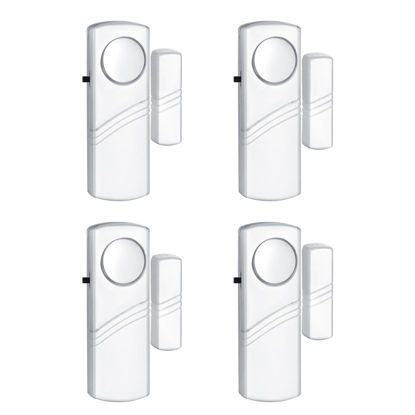 Picture of Security Door Window Alarm, Wireless Sensor Door Window Burglar Alarm, Door Alarms for Kids Safety, Easy Installation Doorbell Alarms for Office House Window Pool (4 Pack)