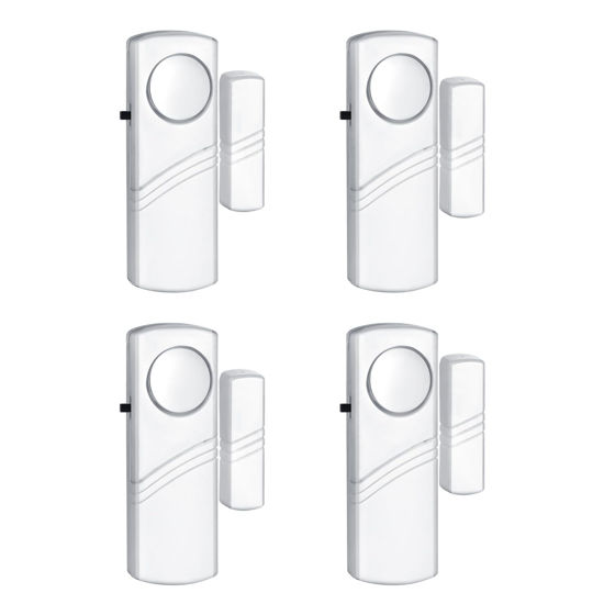 Picture of Security Door Window Alarm, Wireless Sensor Door Window Burglar Alarm, Door Alarms for Kids Safety, Easy Installation Doorbell Alarms for Office House Window Pool (4 Pack)