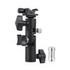 Picture of Sunydog Camera Flash Mount Speedlite Swivel Bracket Flash Stand Bracket with Cold Shoe Mount 1/4 Inch & 3/8 Inch Screw Hole Umbrella Mount Holder Flash Light Accessories
