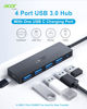 Picture of Acer USB Hub 4 Ports, Multiple USB 3.0 Hub, USB A Splitter for Laptop with USB C Power Port, USB Extender for A Port Laptop, Windows, Linux, Acer PC and More (2ft)