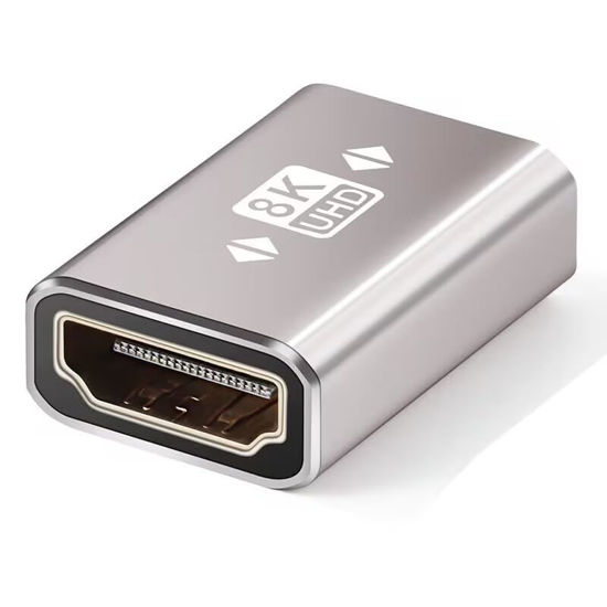 Picture of HDMI Coupler 8K, HDMI Female to Female Connector, HDMI 2.1 Extension Adapter, Support 8K@60Hz, Compatiable with HDTV Roku TV, Monitors, Laptop, Projector, ARC for Laptop