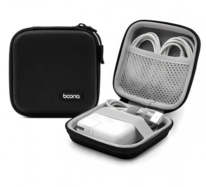 Picture of HOMEGYMFREE Charger Case for MacBook, Small Charger Organizer, Portable Pouch Travel Storage for Laptop Accessories, Waterproof for Magic Mouse, Power Bank,Charging Cords(Black-Oxford)