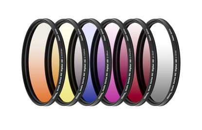 Picture of 72MM Ultimaxx Professional Six Piece Gradual Color Filter Kit (Orange, Yellow, Blue, Purple, Red, Grey) for Canon, Nikon, Sony, Sigma, Olympus, & Tamron & More