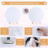 Picture of Haefoo 7.2FT White Round Backdrop Cover for 5 to 7.2ft Circle Arch Stand - Adjustable Wrinkle Free Circle Backdrop Cover for Birthday, Wedding, Baby Shower Photography Party Background Decor