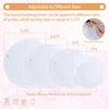 Picture of Haefoo 7.2FT White Round Backdrop Cover for 5 to 7.2ft Circle Arch Stand - Adjustable Wrinkle Free Circle Backdrop Cover for Birthday, Wedding, Baby Shower Photography Party Background Decor