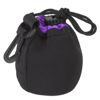 Picture of PATIKIL Camera Lens Bag, 2.8" IDx3.9 H Drawstring Lens Pouch with Thick Protective Neoprene, Lens Case for DSLR Camera Lens, Water Coffee Cups, Black, Purple