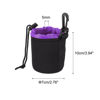 Picture of PATIKIL Camera Lens Bag, 2.8" IDx3.9 H Drawstring Lens Pouch with Thick Protective Neoprene, Lens Case for DSLR Camera Lens, Water Coffee Cups, Black, Purple