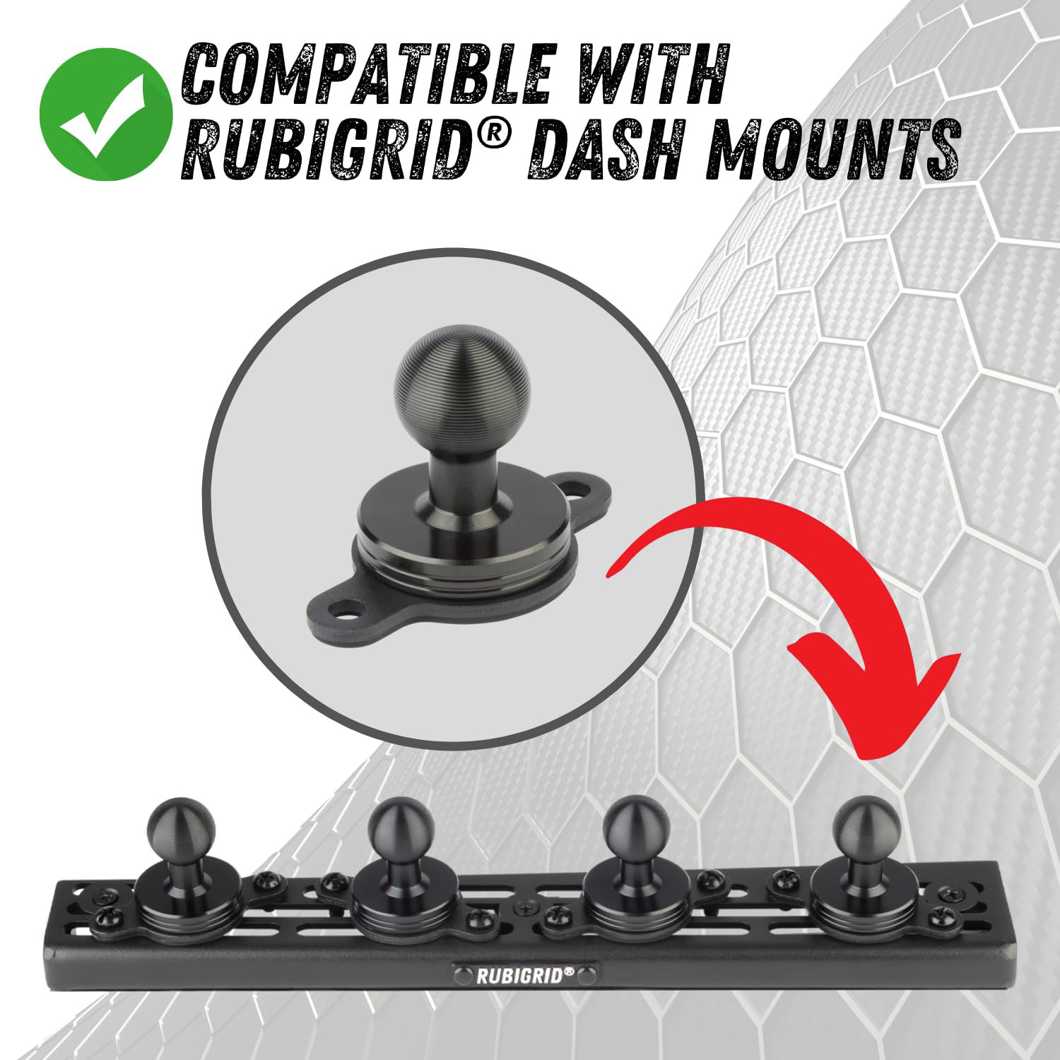 HYS Mobile FM CB Radio Grid Bracket Base Mount With 25mm 1 Bracket Holder To 820795 - View #2