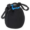 Picture of PATIKIL Camera Lens Bag, 2.8" IDx3.9 H Drawstring Lens Pouch with Thick Protective Neoprene, Lens Case for DSLR Camera Lens, Water Coffee Cups, Black, Blue