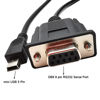 Picture of MTUERANC USB to RS232 Serial Adapter, USB Mini 5 Pin Male to DB9 9 Pin Female Serial Converter Cable 1.8M/6Feet (mini USB to RS232 Serial)