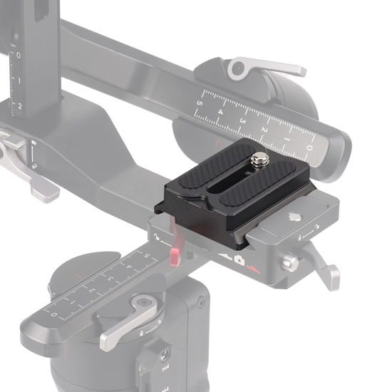 Picture of Fotga Camera Quick Release Plate for DSLR Mirrorless Camera to DJI Ronin RS3 RS 3 Mini Pro RS 2 RSC 2 RS4 and RS4 Pro Gimbal Stabilizer Compatible Arca Swiss Mount Clamp Tripod Ball Head