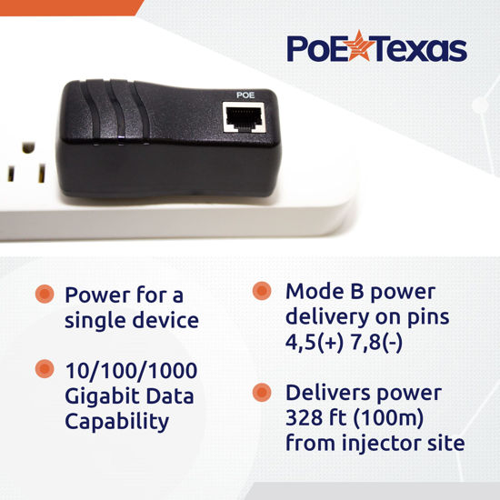 GetUSCart- Poe Texas PoE Injector - Single Port Power Over Ethernet ...