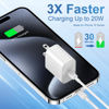 Picture of iPhone 15 Fast Charger and 10ft Type C to C Cable Cord Long, 20W USB C Charging Block for Apple iPhone 16 Plus/15 Pro Max/iPad Pro Wall Plug Power Adapter Cube Brick 12.9/11 inch/Air 4th/6 Gen/Mini