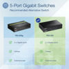 Picture of TRENDnet 5-Port Gigabit Desktop Switch, TEG-S51, 5 x Gigabit RJ-45 Ports, Ethernet Splitter, 10Gbps Switching Capacity, Fanless Design, Metal Enclosure, Lifetime Protection, Black