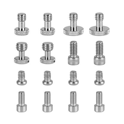 Picture of CAMVATE 1/4"-20 & 3/8"-16 & M5 Thread Screw Nuts Assortment Kit for DSLR Camera Cage Rig & Accessories Assembly (16 PCS) - 2777
