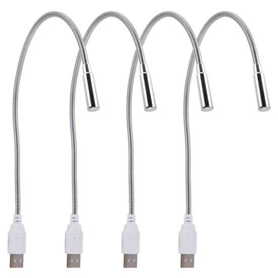 Picture of OATIPHO USB Keyboard Light, 4pcs Flexible Computer Light USB Reading Lamp for Laptop Keyboard USB Computer Light Gooseneck USB Night Light