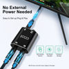 Picture of COOIDEA 3.5mm Stereo Audio Switcher（1 in 2 Out /2 in 1 Out） with 3.5mm Audio Cable, 2 Ports AUX Audio Speaker Selector for PC Phone Laptop Headphone