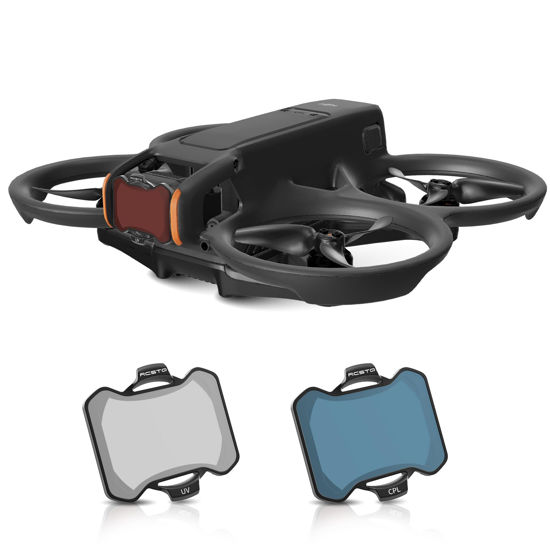 Picture of RCGEEK ND Filters Set for DJI Avata 2 Accessories, 2 Pack Plastics Gimbal Camera Len Filters for DJI Avata 2 (CPL, UV)