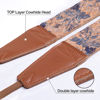 Picture of Padwa Lifestyle Cork Camera Strap - 2" Top Layer Cowhide Head Camera Straps for Photographers,Natural Log Crackle Art Print Style,Soft Chamois Velvet Padded Strap Quick Release fits All Cameras