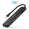 Picture of BENFEI USB C HUB 7in1, USB C HUB Multiport Adapter with USB-C to HDMI, USB-C to SD/TF Card Reader/3*USB 3.0/60W Power Delivery, Compatible with iPhone 15 Pro/Max, MacBook, iPad Pro, iMac, S23, XPS17