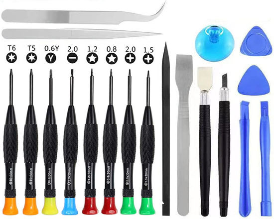 Picture of Screwdriver Set 20 Pieces Phone Repair Tool Small Magnetic Kit with Phillips Pentalobe Torx Opening Pry for iPhone iPad Android Phones