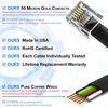 Picture of AmzDeals 2-Pack 3 Feet Black RJ12 6P6C Straight Wired Cable, Pro Grade Data and Voice Phone Line Cord - Made in USA