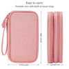 Picture of Electronic Organizer Travel Cable Accessories Bag, Electronic Organizer Case, Electronic Accessories Organizer Bag for Power Bank, Charging Cords, Chargers, Mouse, USB Cable, Earphones (Light Pink)