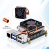 Picture of GeeekPi Ultra Thin ICE Tower Cooler for Raspberry Pi 5, Aluminum Heatsink with 40x40x5mm Cooling Fan for Raspberry Pi 5