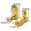 Picture of onelinkmore SMA Male to Female Right Angle 90-Degree Adapter Gold Plated Contacts Pack of 4……