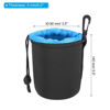 Picture of PATIKIL Camera Lens Bag, 2 Pcs 3.5" IDx5.5 H Drawstring Lens Pouch with Thick Protective Neoprene, Lens Case for DSLR Camera Lens, Water Coffee Cups, Black, Blue