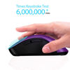 Picture of memzuoix 2.4G Wireless Mouse, 1200 DPI Computer Mouse with USB Receiver, Portable Wireless USB Mouse Battery Powered Cordless Mouse for Laptop, PC, Desktop, 5 Buttons, Purple