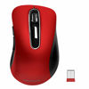 Picture of memzuoix 2.4G Wireless Mouse, 1200 DPI Mobile Optical Cordless Mouse with USB Receiver, Portable Computer Mice for Laptop, PC, Desktop, MacBook, 5 Buttons, Red