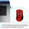 Picture of memzuoix 2.4G Wireless Mouse, 1200 DPI Mobile Optical Cordless Mouse with USB Receiver, Portable Computer Mice for Laptop, PC, Desktop, MacBook, 5 Buttons, Red
