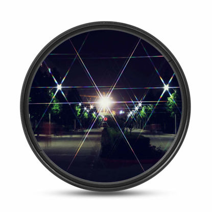 Picture of YYOYY 67mm Star Lens Filter, for /Nikon//Pentax//Fujifilm Camera Lenses, for Stage/Night Scene Photography, Waterproof and Oil?Proof Coating