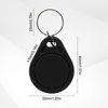 Picture of Aepiraza 50Pcs 125khz RFID Writable Rewritable T5577 Fob Tag, Writable 125kHz RFID Key Fob Proximity ID Card Token Tag Rewritable for RFID Writer (Black)
