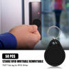 Picture of Aepiraza 50Pcs 125khz RFID Writable Rewritable T5577 Fob Tag, Writable 125kHz RFID Key Fob Proximity ID Card Token Tag Rewritable for RFID Writer (Black)