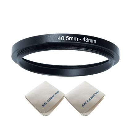 Picture of 40.5mm Lens to 43mm Camera Lens Adapter 40.5mm to 43mm Step Up Ring Adapter Ring for All Brands of UV ND CPL, with Premium Lens Wiping Cloth 2 Pack (40.5mm-43mm)