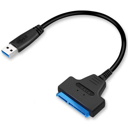 Picture of MIAOERJING SATA to USB 3.0 Cable, USB to SATA III Hard Drive Adapter for 2.5 Inch SSD & HDD Data Transfer, Support UASP