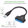 Picture of MIAOERJING SATA to USB 3.0 Cable, USB to SATA III Hard Drive Adapter for 2.5 Inch SSD & HDD Data Transfer, Support UASP