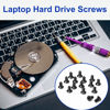 Picture of uxcell 50pcs Hard Drive Screws M3 x 4.7mm HDD SSD Hard Drive Mounting Screws Black Metal Hard Drive Replacement Screws for Laptop Hard Drive
