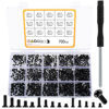 Picture of 700 Pcs Flat Head Machine Screws, Countersunk Head Phillips Screw Bolts, 2# 4# Black Computer Motherboard Screws Assortment Kit for HDD SSD Hard Drive PC Fan PC Case Screws