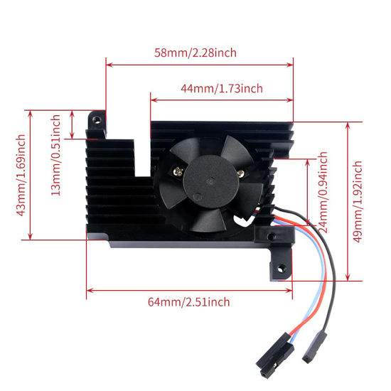 GetUSCart- GeeekPi Aluminum Heatsink with PWM Controllable Fan for ...