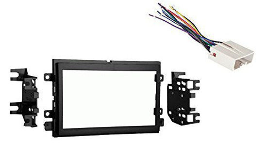 Picture of Absolute Usa Compatible with/Replacement for Ford F-150 2004-2006 for Double DIN Stereo Dash Kit and Radio Wire Harness