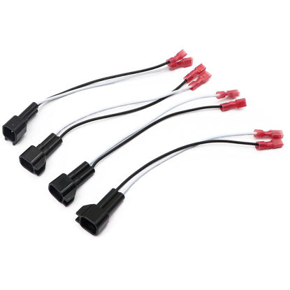 Picture of SecosAutoparts 4X Front-Rear Door Speaker Harness Adapters Compatible with Ford F-150 1999 2000 2001 2002 2003 2004 2005 2006 2007 2008 2009 2010 2011 2012 2013 2014 Replaces# 72-5600