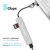 Picture of Updated USB Hub USB C Hub USB Splitter Port Extender 7 in 1 USB 3.0 Hub USB Adapter&USB C Splitter 4 USB 1 USBC TF/SD Card Reader Audio Output Compatible with MacBook/Pad Pro/Dell/HP Laptop/Phones…
