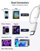 Picture of SD Card Reader for iPhone iPad, Dual Connector (Lightning&USB-C) Micro SD Memory Card Reader, 2 in 1 SD and TF Card Adapter Portable Trail Camera Viewer, No Driver Needed, Plug and Play