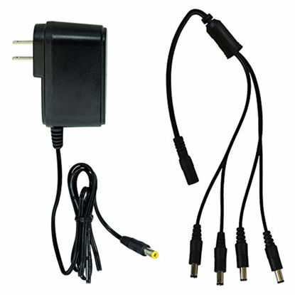 Picture of Night Owl Security SPF-CAMP-2A Camera Adapter with 4-Way Power Splitter, Black
